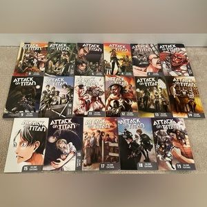 Attack On Titan Manga Lot Of 17- Volumes 1-19 Kodansha Comics 2015 (ENGLISH).